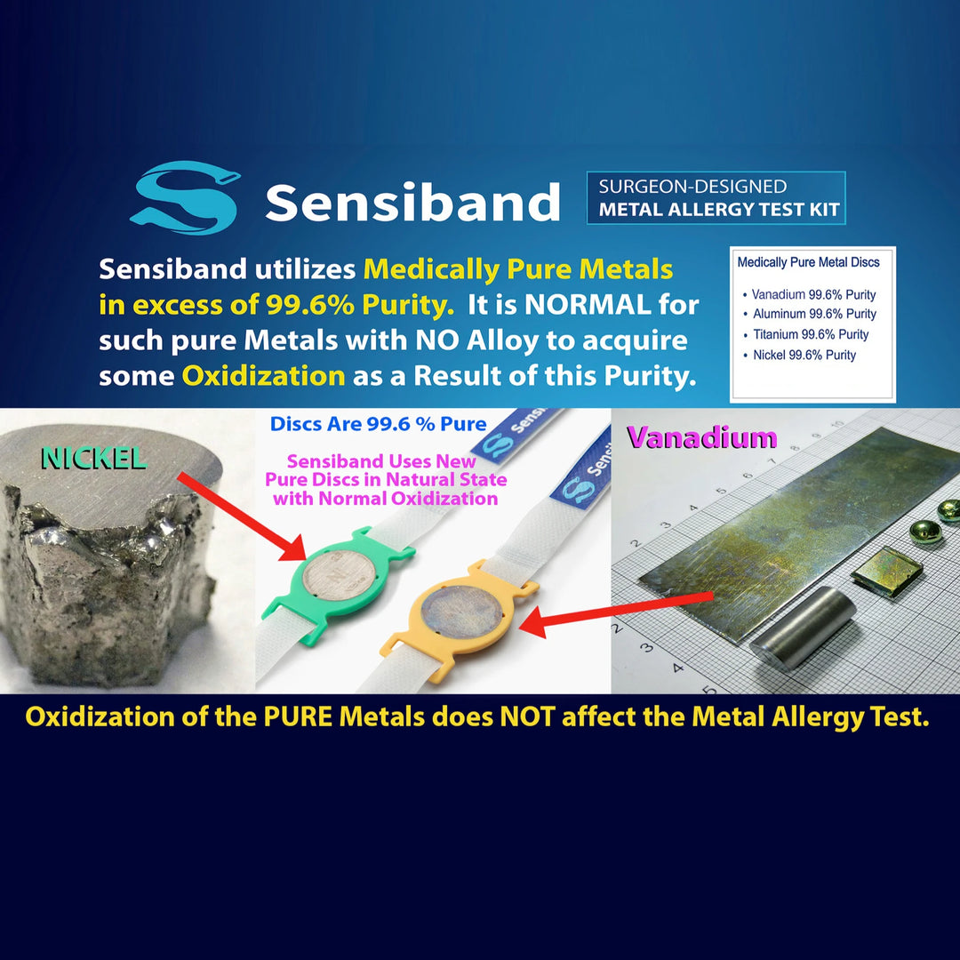 Sensiband Dental Titanium Alloy  Allergy Test with Hook and Loop Closure