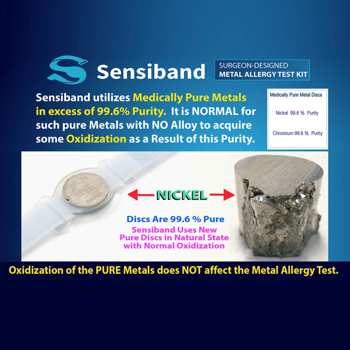 Sensiband ESSENTIAL Metal Allergy Test with Hook and Loop Closure